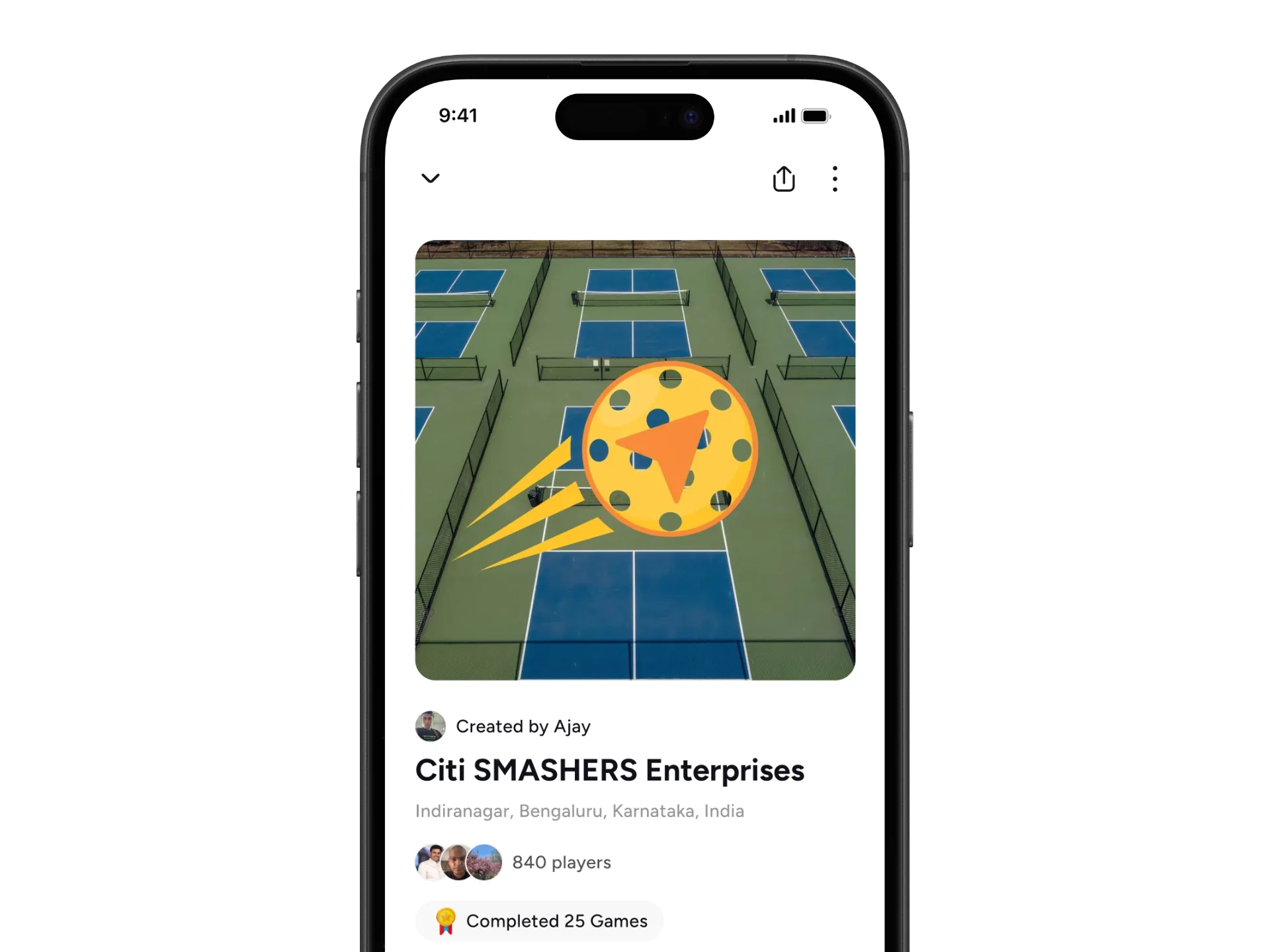 Squad profile — description, display picture, and member context give the community a face